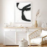 Shop Inky IV Art Print-Abstract, Black, Portrait, Rectangle, View All, WA, White-framed painted poster wall decor artwork