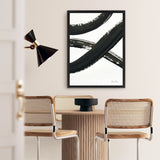 Shop Inky VI Canvas Art Print-Abstract, Black, Portrait, Rectangle, View All, WA, White-framed wall decor artwork