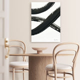 Shop Inky VI Canvas Art Print-Abstract, Black, Portrait, Rectangle, View All, WA, White-framed wall decor artwork