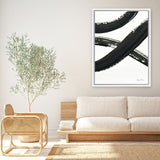 Shop Inky VI Canvas Art Print-Abstract, Black, Portrait, Rectangle, View All, WA, White-framed wall decor artwork