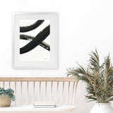 Shop Inky VI Art Print-Abstract, Black, Portrait, Rectangle, View All, WA, White-framed painted poster wall decor artwork