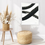 Shop Inky VI Art Print-Abstract, Black, Portrait, Rectangle, View All, WA, White-framed painted poster wall decor artwork