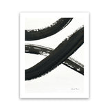 Shop Inky VI Art Print-Abstract, Black, Portrait, Rectangle, View All, WA, White-framed painted poster wall decor artwork