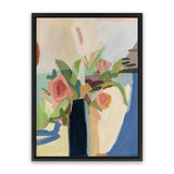 Shop Black Vase Canvas Art Print-Blue, Botanicals, Portrait, Rectangle, View All, WA-framed wall decor artwork