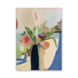 Shop Black Vase Canvas Art Print-Blue, Botanicals, Portrait, Rectangle, View All, WA-framed wall decor artwork