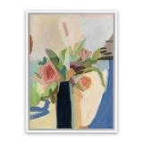 Shop Black Vase Canvas Art Print-Blue, Botanicals, Portrait, Rectangle, View All, WA-framed wall decor artwork