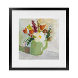 Shop Spring In A Green Pitcher (Square) Art Print-Florals, Green, Square, View All, WA-framed painted poster wall decor artwork