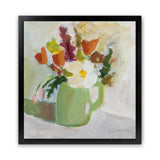 Shop Spring In A Green Pitcher (Square) Art Print-Florals, Green, Square, View All, WA-framed painted poster wall decor artwork