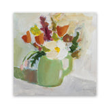 Shop Spring In A Green Pitcher (Square) Art Print-Florals, Green, Square, View All, WA-framed painted poster wall decor artwork