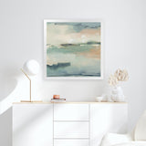 Shop Calm Waters (Square) Art Print-Abstract, Green, Square, View All, WA-framed painted poster wall decor artwork