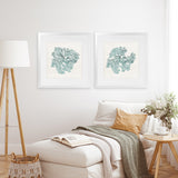 Shop Teal Coral I (Square) Art Print-Abstract, Green, PC, Square, View All-framed painted poster wall decor artwork