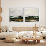 Shop Verte 2 (Square) Canvas Art Print-Abstract, Brown, Dan Hobday, Green, Square, View All-framed wall decor artwork