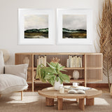 Shop Verte 2 (Square) Art Print-Abstract, Brown, Dan Hobday, Green, Square, View All-framed painted poster wall decor artwork