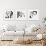 Shop Whats Happening II Neutral (Square) Art Print-Abstract, Black, Square, View All, WA, White-framed painted poster wall decor artwork