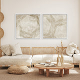 Shop Woven Linen II (Square) Canvas Art Print-Abstract, Brown, PC, Square, View All-framed wall decor artwork