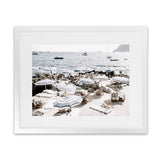 Shop A Day At Fontelina I Photo Art Print-Amalfi Coast Italy, Blue, Coastal, Hamptons, Landscape, Photography, View All-framed poster wall decor artwork