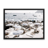Shop A Day At Fontelina I Photo Canvas Art Print-Amalfi Coast Italy, Blue, Coastal, Hamptons, Landscape, Photography, Photography Canvas Prints, View All-framed wall decor artwork