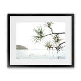 Shop Afternoon Surf Photo Art Print-Boho, Coastal, Green, Landscape, Photography, Tropical, View All, White-framed poster wall decor artwork