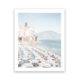 Shop Atrani Photo Art Print-Amalfi Coast Italy, Blue, Boho, Coastal, Photography, Portrait, Tropical, View All-framed poster wall decor artwork