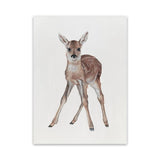 Shop Baby Deer Canvas Art Print-Animals, Baby Nursery, Brown, Portrait, View All-framed wall decor artwork
