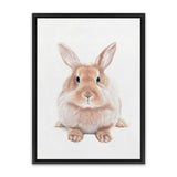 Shop Baby Rabbit II Canvas Art Print-Animals, Baby Nursery, Brown, Neutrals, Portrait, View All-framed wall decor artwork