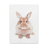 Shop Baby Rabbit II Canvas Art Print-Animals, Baby Nursery, Brown, Neutrals, Portrait, View All-framed wall decor artwork