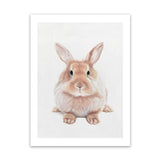 Shop Baby Rabbit II Art Print-Animals, Baby Nursery, Brown, Neutrals, Portrait, View All-framed painted poster wall decor artwork