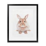 Shop Baby Rabbit II Art Print-Animals, Baby Nursery, Brown, Neutrals, Portrait, View All-framed painted poster wall decor artwork