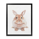 Shop Baby Rabbit II Art Print-Animals, Baby Nursery, Brown, Neutrals, Portrait, View All-framed painted poster wall decor artwork