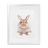 Shop Baby Rabbit II Art Print-Animals, Baby Nursery, Brown, Neutrals, Portrait, View All-framed painted poster wall decor artwork