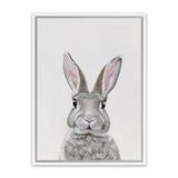 Shop Baby Rabbit III Canvas Art Print-Animals, Baby Nursery, Grey, Portrait, View All-framed wall decor artwork