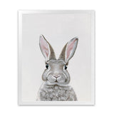 Shop Baby Rabbit III Art Print-Animals, Baby Nursery, Grey, Portrait, View All-framed painted poster wall decor artwork