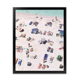 Shop Beach Bathers Art Print-Amalfi Coast Italy, Blue, Coastal, Neutrals, People, Pink, Portrait, Tropical, View All-framed painted poster wall decor artwork