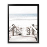 Shop Beach Stairs Photo Art Print-Boho, Coastal, Neutrals, Photography, Portrait, Rectangle, View All, White-framed poster wall decor artwork