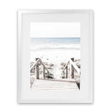 Shop Beach Stairs Photo Art Print-Boho, Coastal, Neutrals, Photography, Portrait, Rectangle, View All, White-framed poster wall decor artwork