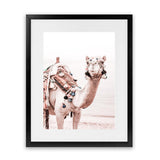 Shop Bedouin Camel I Photo Art Print-Animals, Baby Nursery, Boho, Moroccan Days, Photography, Pink, Portrait, View All-framed poster wall decor artwork