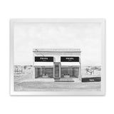Shop Black & White Marfa Art Print-Black, Grey, Hamptons, Landscape, Scandinavian, View All, White-framed painted poster wall decor artwork