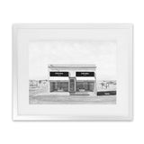 Shop Black & White Marfa Art Print-Black, Grey, Hamptons, Landscape, Scandinavian, View All, White-framed painted poster wall decor artwork