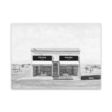 Shop Black & White Marfa Canvas Art Print-Black, Grey, Hamptons, Landscape, Scandinavian, View All, White-framed wall decor artwork