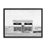 Shop Black & White Marfa Canvas Art Print-Black, Grey, Hamptons, Landscape, Scandinavian, View All, White-framed wall decor artwork