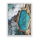 Shop Bronte Ocean Pool I Photo Canvas Art Print-Blue, Coastal, Nature, Photography, Photography Canvas Prints, Portrait, View All-framed wall decor artwork