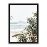 Shop Byron Bay Longboarder Photo Canvas Art Print-Coastal, Green, Nature, Photography, Photography Canvas Prints, Portrait, Tropical, View All-framed wall decor artwork