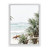 Shop Byron Bay Longboarder Photo Canvas Art Print-Coastal, Green, Nature, Photography, Photography Canvas Prints, Portrait, Tropical, View All-framed wall decor artwork