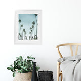 Shop California Palms Art Print-Blue, Botanicals, Coastal, Green, Portrait, Tropical, View All-framed painted poster wall decor artwork