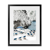 Shop Capri Beach Club II Photo Art Print-Amalfi Coast Italy, Blue, Coastal, Nature, Photography, Portrait, View All-framed poster wall decor artwork