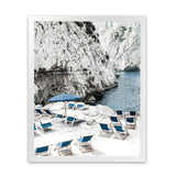 Shop Capri Beach Club II Photo Art Print-Amalfi Coast Italy, Blue, Coastal, Nature, Photography, Portrait, View All-framed poster wall decor artwork