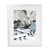Shop Capri Beach Club II Photo Art Print-Amalfi Coast Italy, Blue, Coastal, Nature, Photography, Portrait, View All-framed poster wall decor artwork