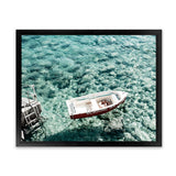Shop Capri Boat I Photo Art Print-Amalfi Coast Italy, Blue, Coastal, Green, Landscape, Photography, View All-framed poster wall decor artwork