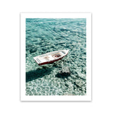 Shop Capri Boat II Photo Art Print-Amalfi Coast Italy, Blue, Coastal, Green, Photography, Portrait, View All-framed poster wall decor artwork