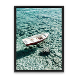 Shop Capri Boat II Photo Canvas Art Print-Amalfi Coast Italy, Blue, Coastal, Green, Photography, Photography Canvas Prints, Portrait, View All-framed wall decor artwork